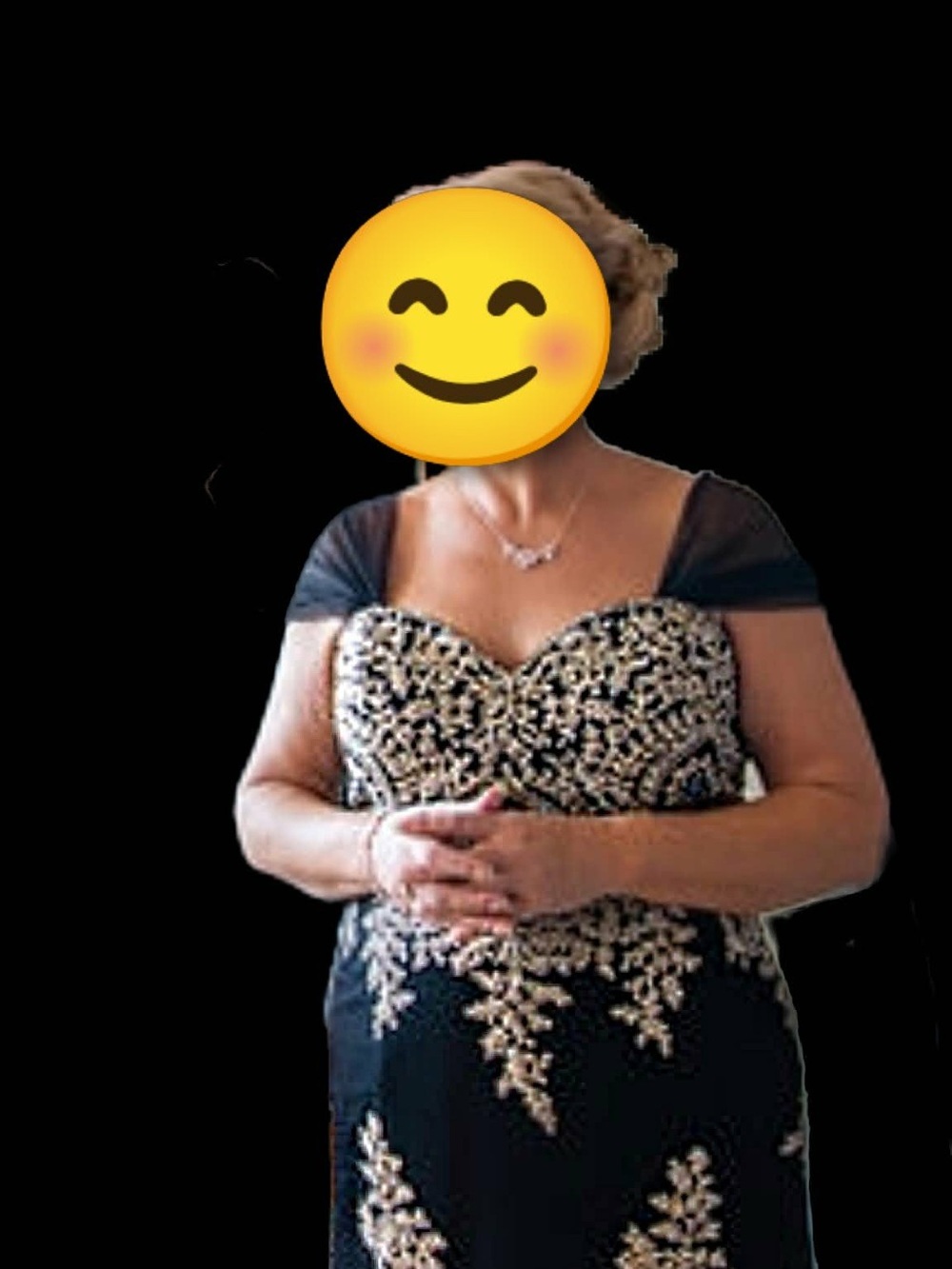 Bliss Black and Gold Embellished Wedding Dress - Picture 3 of 3